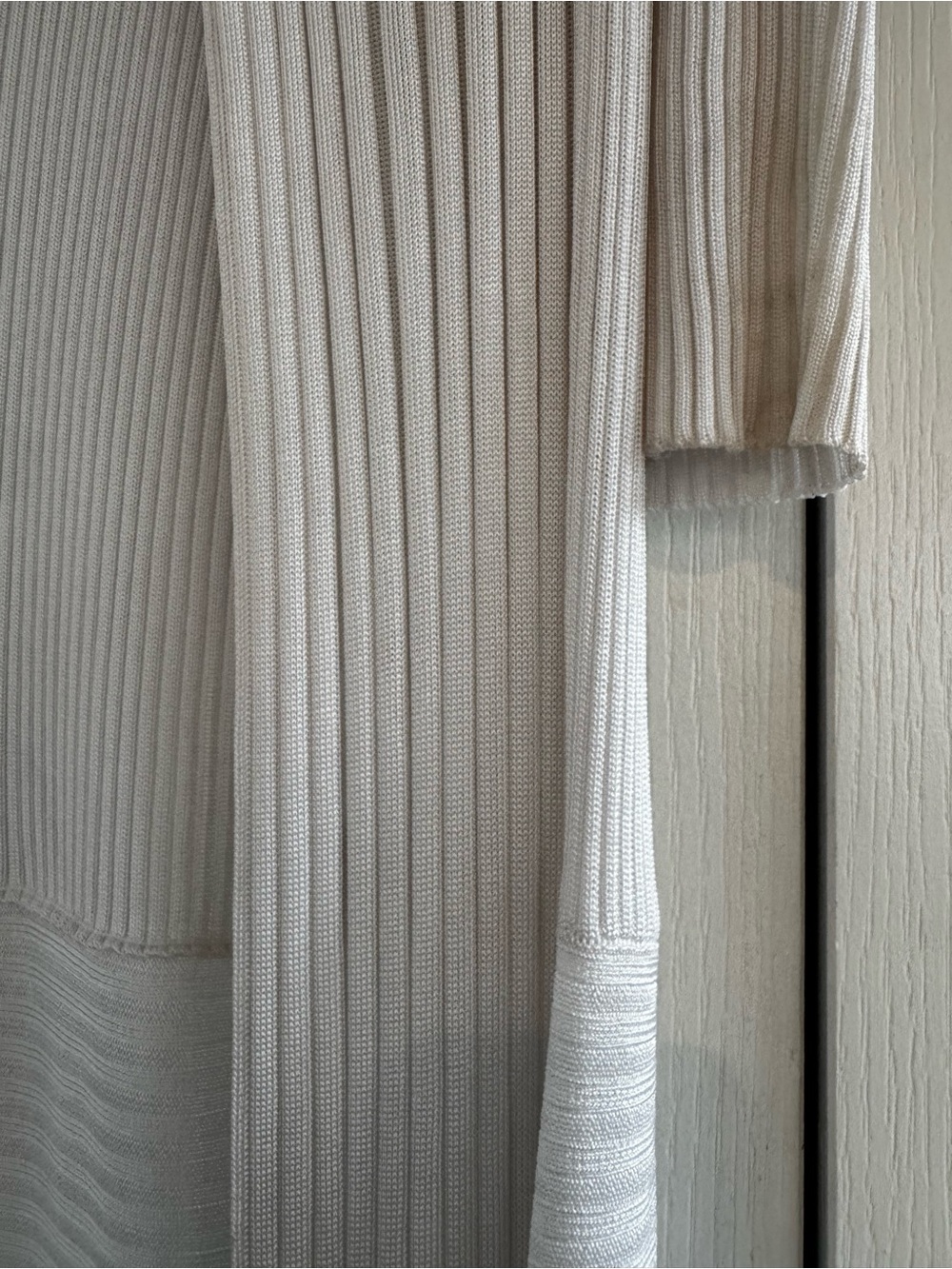 Cache White Ribbed High-Low Knit Dress - Picture 4 of 4